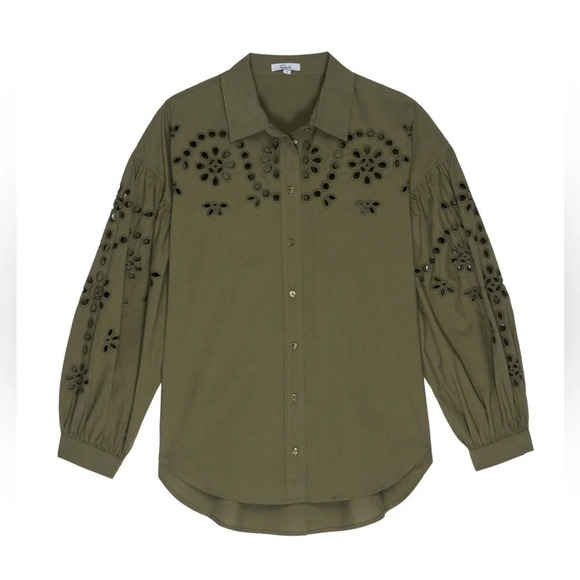 Rails oversized embroidered bottom up shirt - Picture 1 of 11